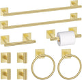 10 Pieces Brushed Gold Towel Bar Set, Double Dase Toilet Paper Holder Bathroom Hardware Set, 23.6 Inch Stainless Steel Towel Rack for Bathroom Wall Mounted
