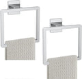 2-Piece Polished Chrome Towel Ring,Hand Towel Holder,Modern Towel Holder Stainless Steel Towel Rack Wall-Mounted Bathroom Towel Hanger