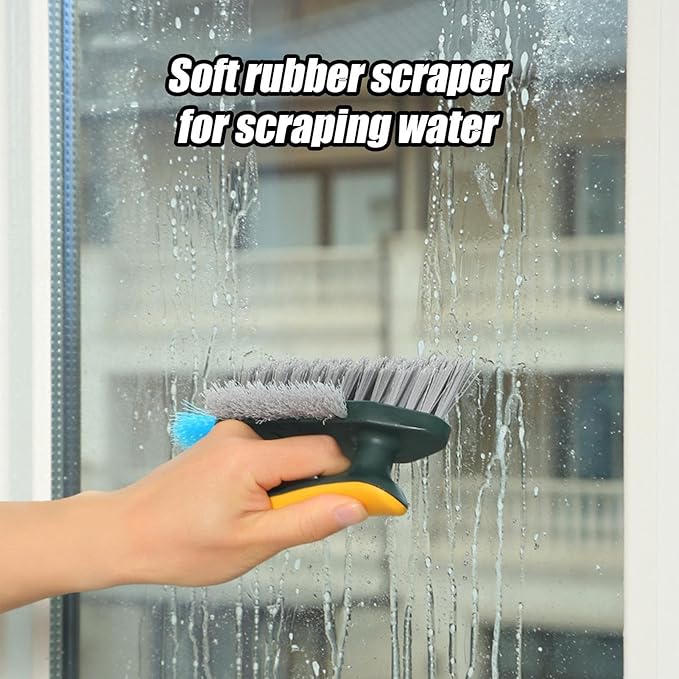Hard Bristle Cleaning Brush | Scrubber Cleaner Tool | with Ergonomic Handle Narrow Cleaning Brush,for Shower Kitchen Floor Tub Grout Household Countertop