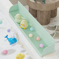 Silicone Bathtub Splash Guard 2-Ft, Toy Tray Holder with 10 Strong Suction Cups, Heightened Guard Design & Quick-Drain Slope Prevent Water Spills, Bathtub Accessories Gift for Family (Green)