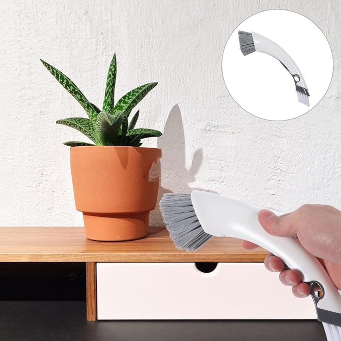 Multi-Functional Washing Machine Cleaning Brush with Dual Heads, Small Scrub Brush for Floor Tile and Bathroom Grout, Detachable Handle for Home Cleaning Random Color Random Color