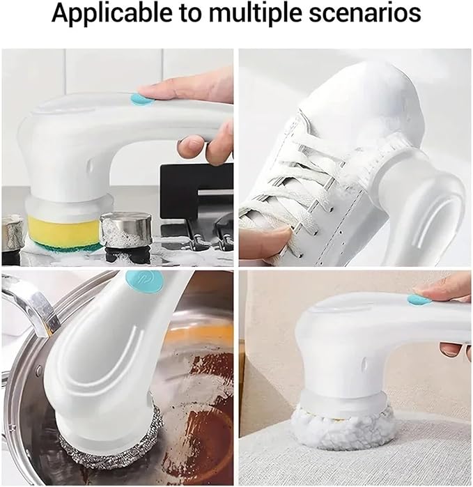 Fit for 5-in-1 Wireless Electric Cleaning Brush - Multifunctional Tool for Bathroom & Kitchen Cleaning