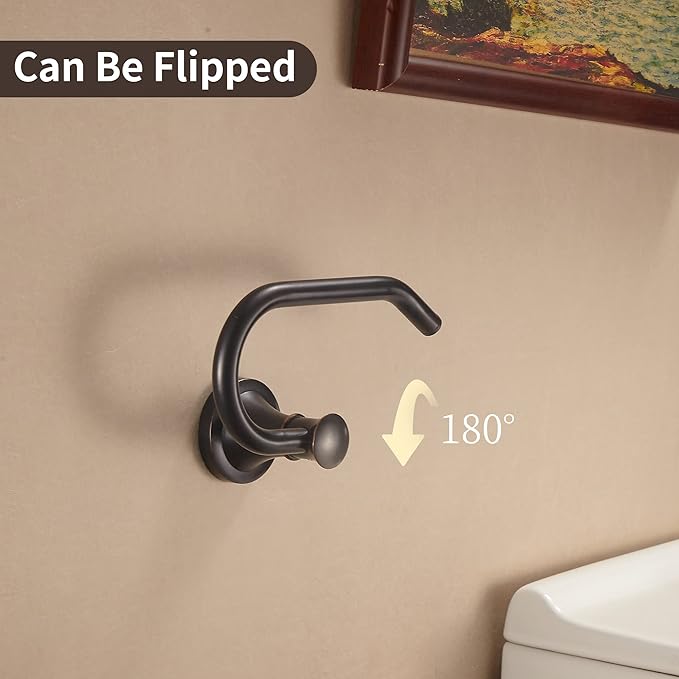 WOLIBEER Oil Rubbed Bronze Toilet Paper Holder, Bathroom Tissue Roll Paper Holder Rustic Toilet Paper Dispenser Wall Mounted SUS 304 Stainless Steel