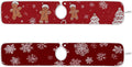 2 PCS Kitchen Sink Splash Guard 30 Inch Faucet Mat for Kitchen Sink Bathroom Sink Faucet Absorbing Drip Drain Mat Pad Microfiber Soft Washable Red Christmas Gingerbread Snowflakes