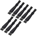 MECCANIXITY Shaver Cleaning Brush Tools Double-Sided Black with 2 Inch Plastic Handle for Keyboard, Window Track, Vent Outlet, Home, Office, 8 Pack