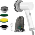Electric Spin Scrubber, Cordless Electric Cleaning Brush, Waterproof Rotating Shower Brush, with 3 Replaceable Heads, Suitable for Bathroom, Kitchen, and Home Cleaning (White)