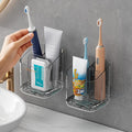Toothbrush Holders for Bathrooms, 3 Slots Detachable Electric Toothbrush Holder Wall Mounted with Divider, Removable Tooth Brush and Toothpaste Holder Organizer for Bathroom/Kitchen/Office