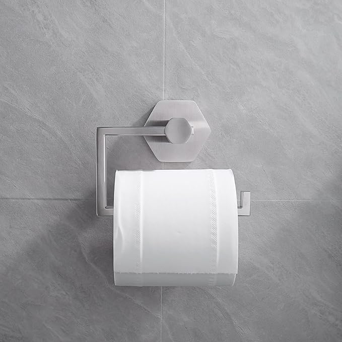 GERZWY SUS 304 Stainless Steel Toilet Paper Holder Bathroom Paper Towel Dispenser Tissue Roll Hanger Wall Mounted, Brushed Finish