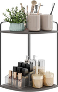 Bathroom Counter Organizer,Countertop Organizer,Vanity Organizers,Bathroom Storage,Bathroom Sink Caddy,Counter Shelf,Corner Counter,Corner Shelves(Black-Grey)