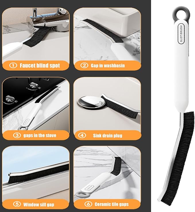 Grout Brush,Dead Corners Grout Scrub Cleaning Brush | Multi-Purpose Scrubber Long Handle Cleaner Tools Dust Remover for Tiles Bottle Cup Teapot