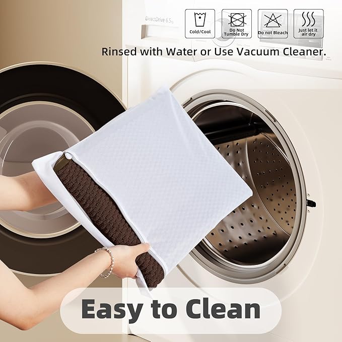 Large Bathroom Rugs Non Slip Washable Bath Rugs Super Absorbent Bathroom Rug Thin Quick Dry Low Pile Bath Mats, Brown 36"x48"