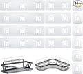 14 Pack Shower Caddy Adhesive Replacement, Strong Adhesive Hooks, Waterproof Shower Adhesive Strips, No Drilling, for Bathroom Storage Shelves and Kitchen Racks
