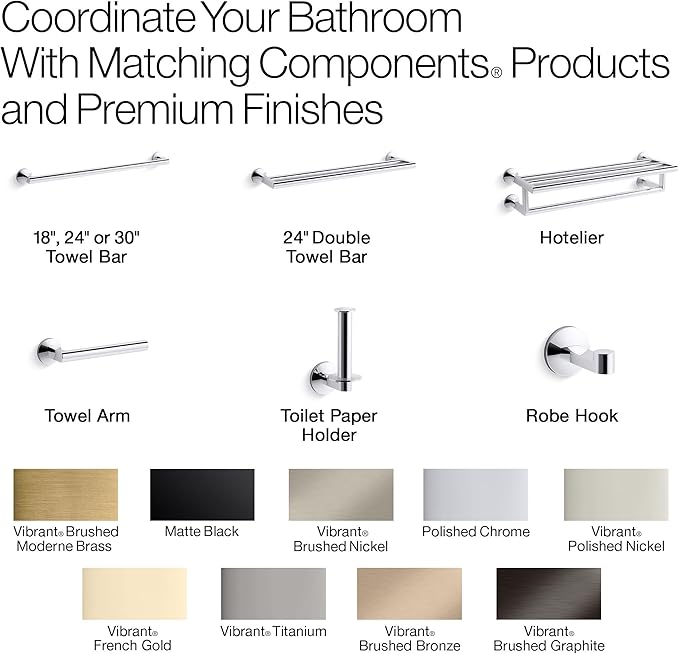 KOHLER K-78382-BV Components™ PIVOTING Tissue Assembly, Vibrant Brushed Bronze