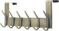 Dseap Over The Door Hook Hanger - 6 Hooks Over Door Coat Rack for Hanging Clothes Hat Towel, Bronze
