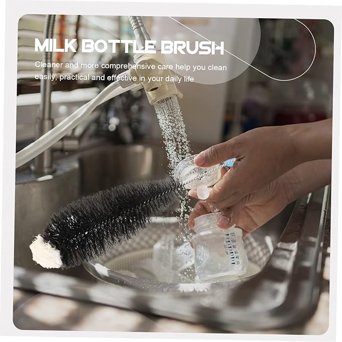 2pcs Bottle Cup Glass Bottle Cleaning Brush Set Multi-Functional Water Cup Brush Grout for Kitchen Cleaning