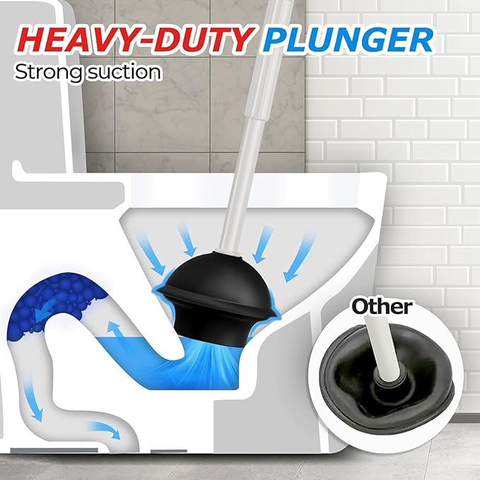 3 in 1 Toilet Brush and Plunger Set,Toilet Bowl Brush Plunger Set,Toilet Brush Plunger Combo,Cleaning Brush,Cleaning Supplies, Crevice Cleaning Brush, Bathroom Cleaning Tools, Light Gray