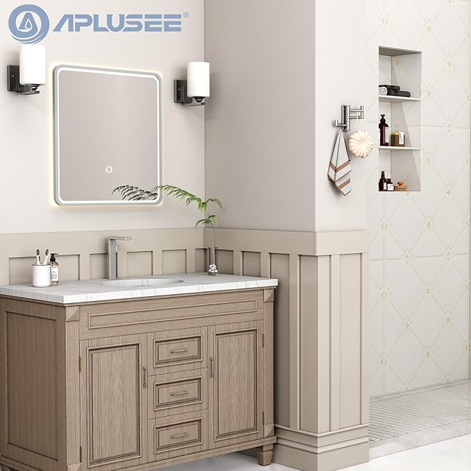 APLusee Swivel Towel Hook for Bathroom Wall Mounted, 304 Stainless Steel 3 Arms Clothes Hook, Flexible Bathroom Kitchen Wall Towel Hanger, Brushed Nickel