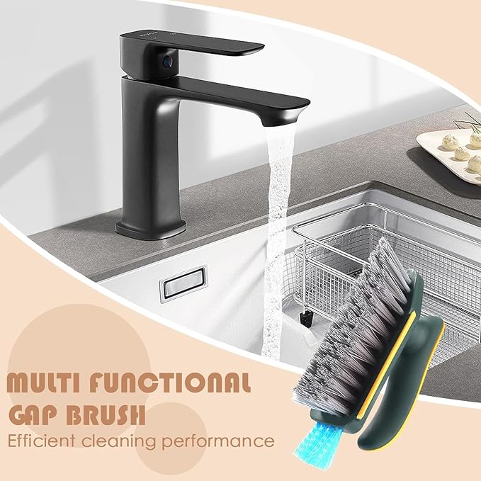 Generic Crevice Cleaning Brush - Efficient Stain Removal, Multi-Functional Gap Scrub Brush with Ergonomic Handle for Bathroom, Shower, Kitchen