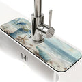 Kitchen Sink Splash Guard，ornate vase,beach Faucet Mat Sink Gadgets-Super Absorbent Fast Drying Mat Drip Catcher for Kitchen, Bathroom,Sink Mat, Dish Drying Mat, Bathroom(15" X 5.5" )