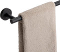 Bathroom Towel Bar, 16 Inch Towel Racks for Bathroom Wall Mounted, Heavy Duty Bathroom Towel Holder Organizer, Stainless Steel Home Towel Rod, Matte Black