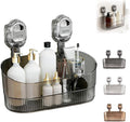 No-Drill Bathroom Suction Storage Box, Corrugated Suction Cup Storage Holder, Powerful Suction Storage Box, Removable Hanging Storage Basket, No Drilling Shelves Caddy, Ripple Acrylic Wall Shelf