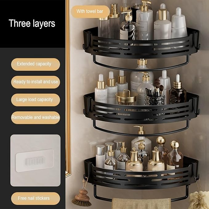 3-Pack, Shower Kitchen Organizer, Caddy Bathroom Caddy Waterproof Large Capacity Plastic Hanging Accessories Storage，A