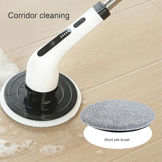 Electric Scrubber, Cordless Multifunction Retractable Handle Power with 9 Brushes, for Bathroom, Kitchen, Automotive Interior