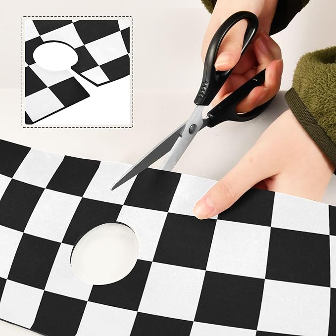 Kitchen Sink Splash Guard 1 PC 30 Inch Sink Faucet Mat Splash Guard for Bathroom Countertop Water Absorbent Foldable Cuttable Soft Washable Checkered Black and White