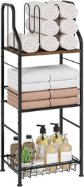 SWTYMIKI Free Standing Towel Rack - 3 Tier Towel Racks for Bathroom with M-Shaped Dividers, Durable Metal Towel Holder, Pool Towel Rack, Space-Saving Towel Storage Organizer, Modern Bath Towel Shelf