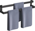TNOMS Matte Black Double Towel Bar,32 Inch Towel Rack for Bathroom Stainless Steel Towel Holder Wall-Mounted Bathroom Hardware Accessories
