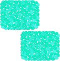 Bligli Pebble Sink Mat for Stainless Steel/Ceramic Sinks, PVC Eco-Friendly Sink Protectors Mats for Bottom of Kitchen Sink, Dish Drying Mat for Dishes and Glassware, 15.7 x 11.8 inch, Green