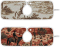 2 PCS Kitchen Sink Splash Guard 14.9 Inch Faucet Mat for Kitchen Sink Bathroom Sink Faucet Absorbing Drip Drain Mat Pad Microfiber Soft Washable Brown Red Cowboys Horses Cactus Desert