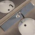 Absorbent faucet mat for Kitchen Sink - Water Absorbing Stone Tray for Sink, Diatomite Fast-Drying Faucet Mat,Faucet Splash Guard for Kitchen,Bathroom Sink (Dark Gray, 15.8" x 3.9")