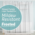 BigFoot Shower Curtain Liner – 72 x 72 PEVA Premium Shower Curtain with Rustproof Metal Grommet and 3 Magnetic Weights – Odor Free and Compatible with Standard Showers, Frosted