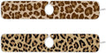 2 PCS Kitchen Sink Splash Guard 30 Inch Faucet Mat for Kitchen Sink Bathroom Sink Faucet Absorbing Drip Drain Mat Pad Microfiber Soft Washable Brown Leopard Print