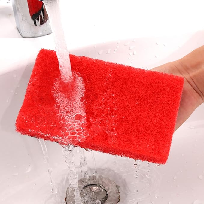 Scrub Sponge Brush with Handle Tub and Tile Brush for Bathroom Multiple Use Sponge Brush Scrubber