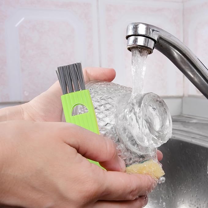 3pcs 3-in-1 Cup Lid Cleaning Brush Set Small Gap Bottle Brush Cleaner Portable Crevice Cleaning Tool for Kitchen and Insulated Bottles Reusable Straw Multi-Color