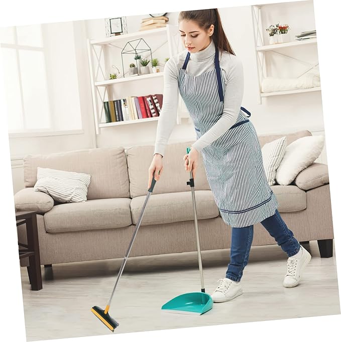 Upgraded Dual-Sided Floor Scrub Brush with Long Handle for Efficient Bathroom Kitchen and Grout Cleaning Versatile Cleaning Tool for Wet and Dry Surfaces