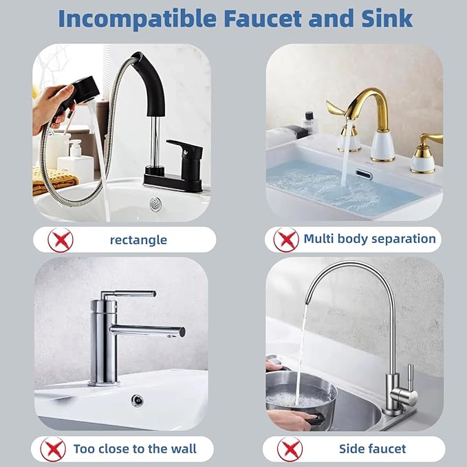 Kitchen Sink Splash Guard - 5 Slope Behind Faucet, 24in Silicone Mat Catcher, Longer Protector for Kitchen Sink (Grey, XL)