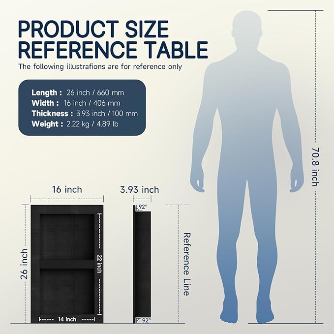 Homevacious 16" x 26" XPS Shower Niche Ready for Tile Double Waterproof Shelf Bathroom Wall Niche Insert Tile Ready Black Recessed Shower Boxes with Removable Shelf for Bathroom Storage