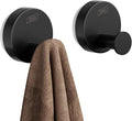TAILI 304 Stainless Steel Bathroom Suction Hooks for Towel, Bathrobe, Loofah, Patented Strong Suction Cup Holder, No Damage Hanging Glass Shower Wall Hook, Classic Round, 2 Pack, Black