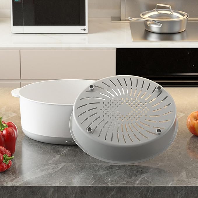 ASHATA Fruit and Vegetable Washing Machine, Portable Electric Fruit and Vegetable Cleaner Device, Fruit and Vegetable Purifier for Fruits, Vegetables, Rice, Meat and Tableware (Second
