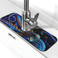 Octopus 15" X 5.5" Kitchen Sink Splash Guard, Faucet Guard Draining Mat, Faucet Suction Pad For Kitchen Bathroom
