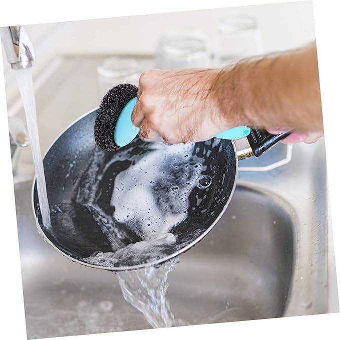 Gatuida 1set Stainless Steel Pot Cleaning Brush Dish Washing Brush Reusable Grout