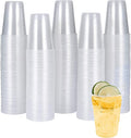 Turbo Bee 7oz Plastic Cups 300 Pack， Disposable Clear Party Cups for Home, School, Office & Events | Small Transparent Tumblers for Drinks, Samples & Commercial Use