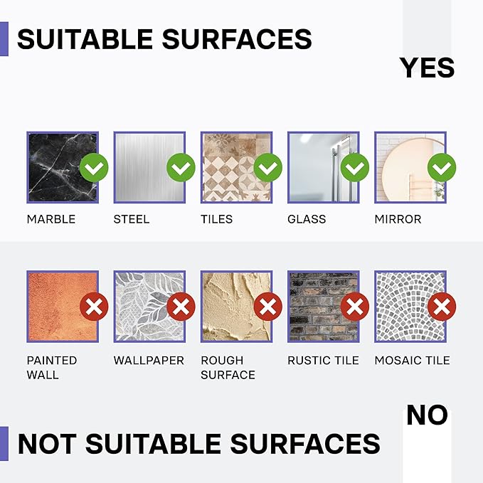 KINCMAX 2 Packs Strong Sticky Waterproof Heavy-Duty Sponge Holder Adhesives Nail Free Transparent Adhesive Pads for Kitchen Sink Organizers, Sink Brush Holder, Soap Dishes