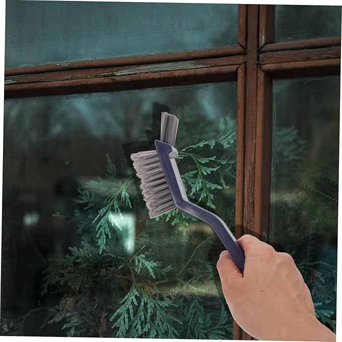 6pcs Floor Cleaning Brush with Ergonomic Handle Hard Bristle Scrubbers for Grout Tile and Crevice Cleaning Lightweight Multi Use Brushes for Bathroom Kitchen and Tight Spaces