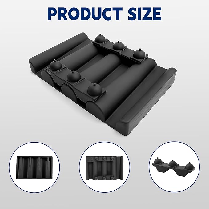 Soap Dish for Shower, Bathroom & Kitchen – Non-Slip, Self-Draining Design to Keep Soap Dry, Extend Soap Life – Easy to Clean, Compact & Durable (Black (Medium, 1 pcs)
