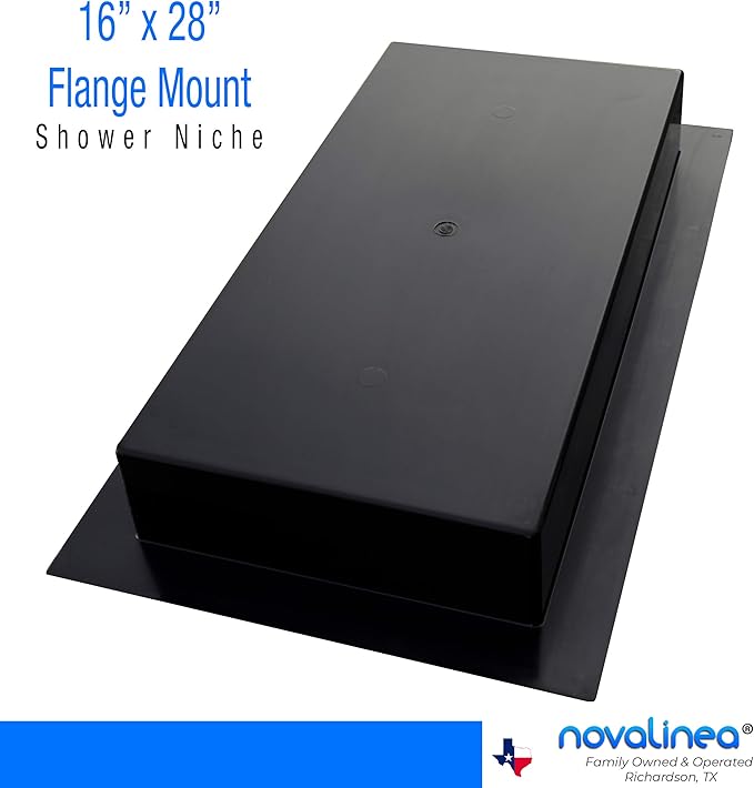 Large Wide Single Shelf Recessed Shower Niche, Ready to Tile, 16" x 28" x 3.75"