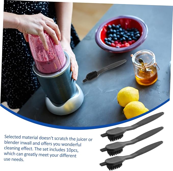 PRETYZOOM 10pcs Kitchen Electric Appliance Cleaning Brushes with Dual Bristle Design Small Juicer Cleaning Tools for Compact Kitchen Appliance Maintenance